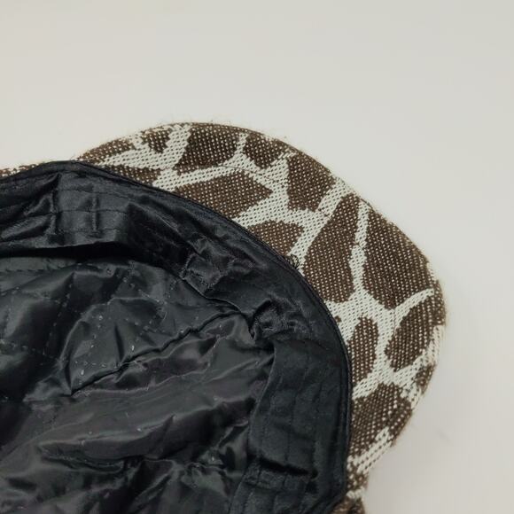 Angela & William Cheetah Print Pattern Hat Brown White OSFA Logo - Picture 10 of 11